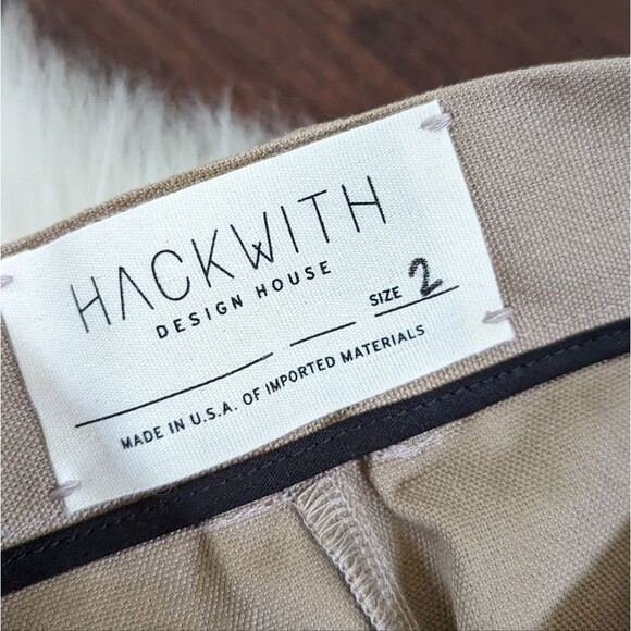 Hackwith Design House Sustain Tailored Barrel Leg Trouser khaki brown 2 - Picture 9 of 11